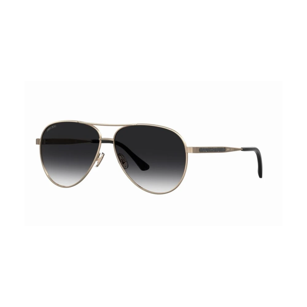 Jimmy Choo Donna Giallo Occhiali Da Sole In Metallo Dorato Grigio