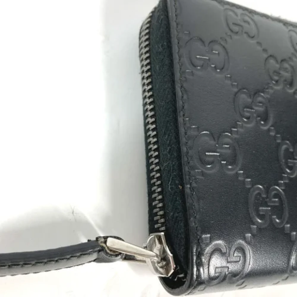 Gucci Vintage Pre-owned Leather wallets Black Dames