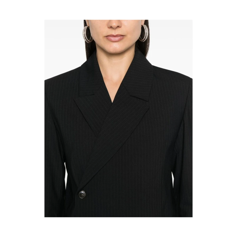 Birgitte Herskind Midnight Blue Pinstripe Jas Blue Dames