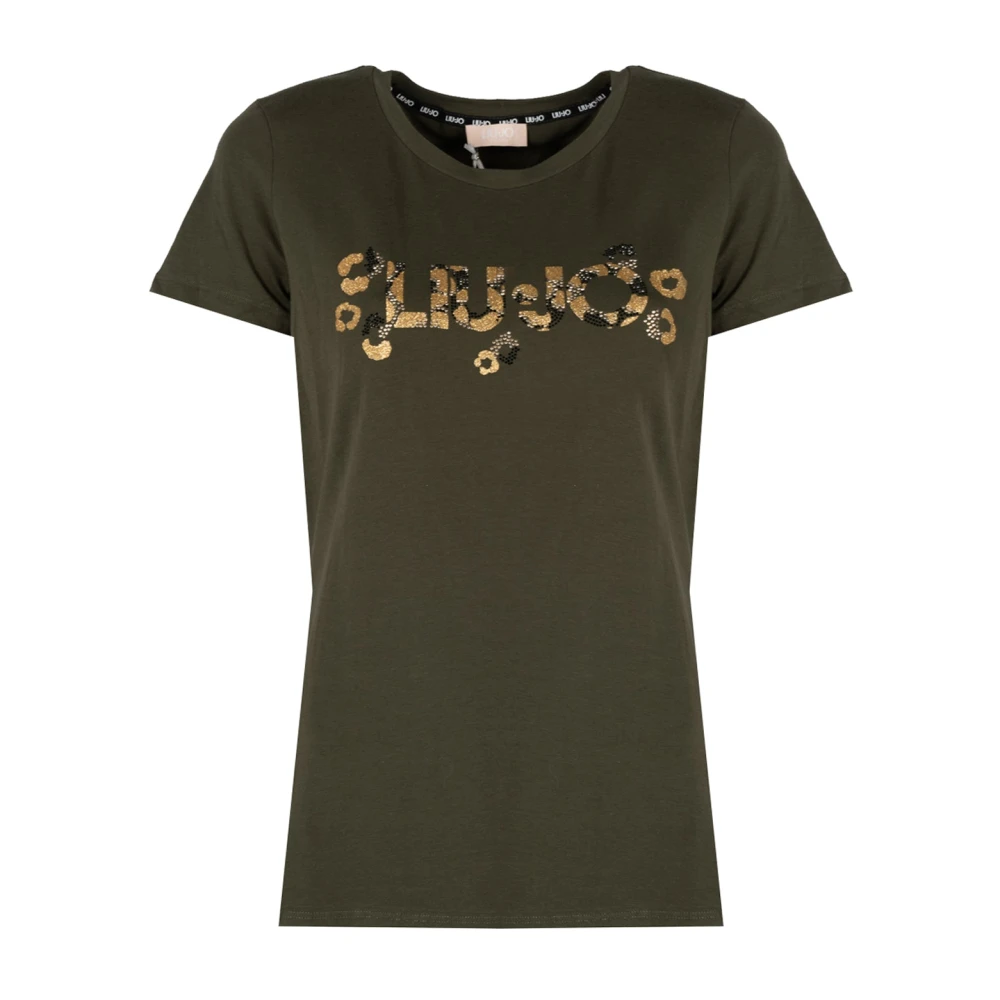 Liu Jo Klassieke Ronde Hals T-Shirt Green Dames