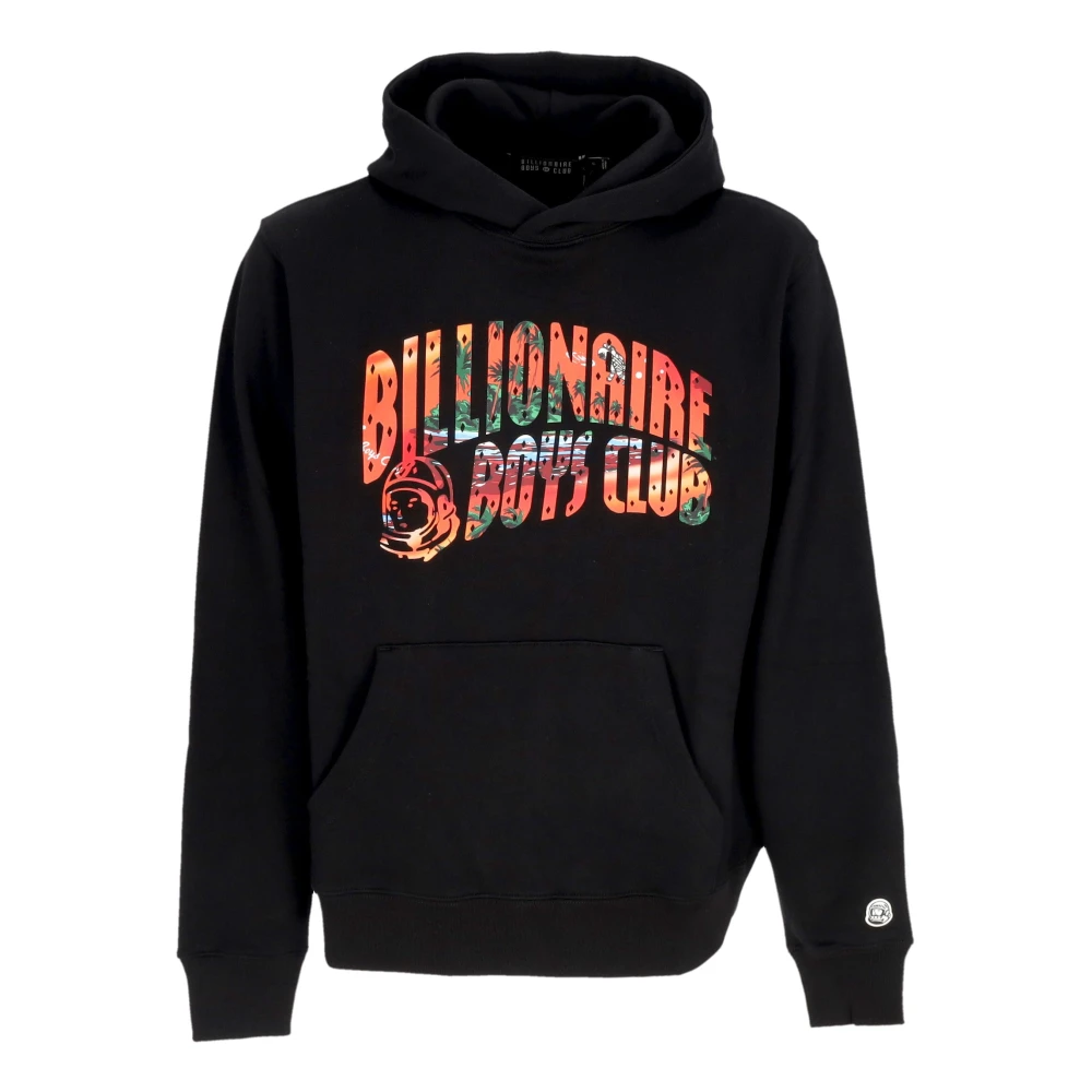 Billionaire Boys Club Lichte Sweatshirt Man Tropisch Eiland Fill Arch Logover Popover Hoodie Zwart Black Heren