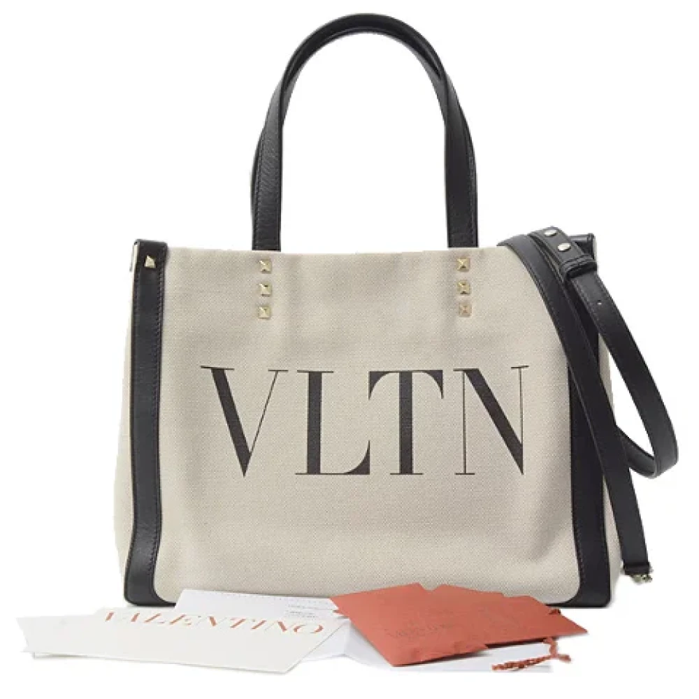 Valentino Vintage Pre-owned Canvas handbags White Dames