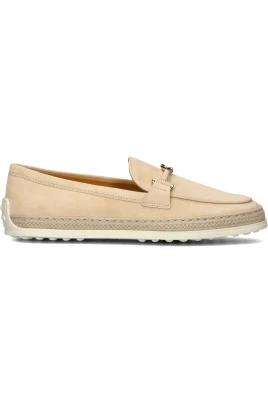 Beige Mocka Moccasin Ring Slip-ons