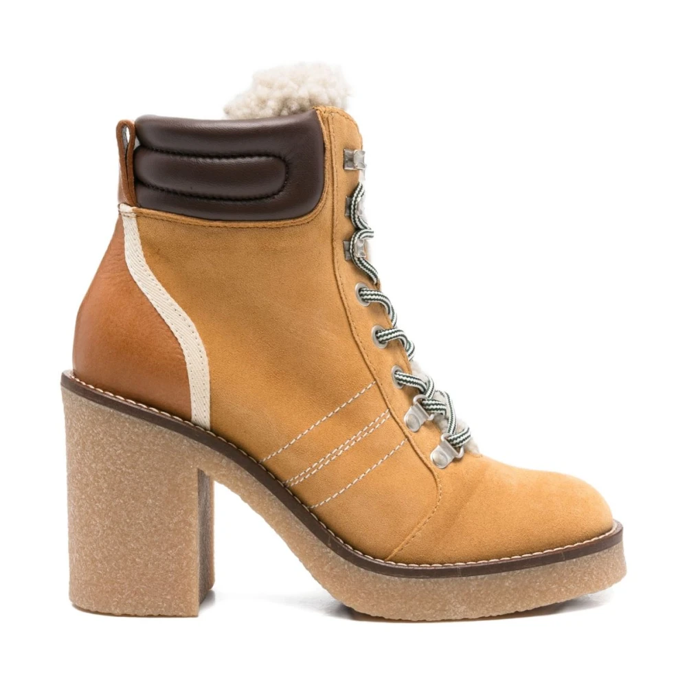 Woolrich Leren Landhill Laarzen in Beige