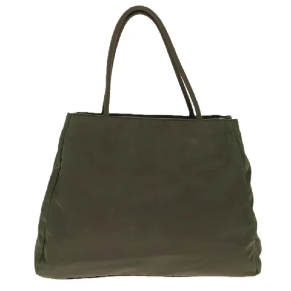 Prada Vintage Pre-owned Nylon handbags Brown Dames