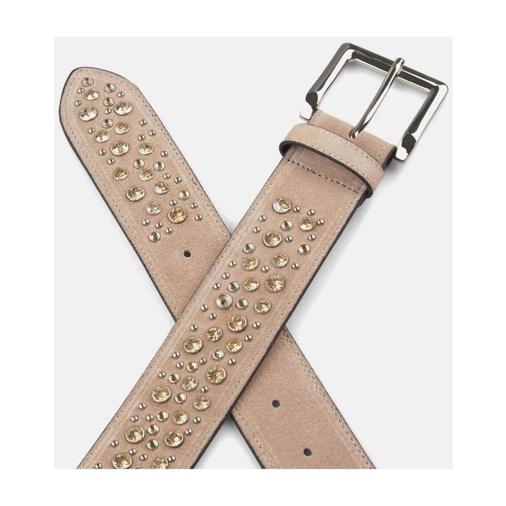 Alma en Pena Gevlochten leren riem Brown Dames
