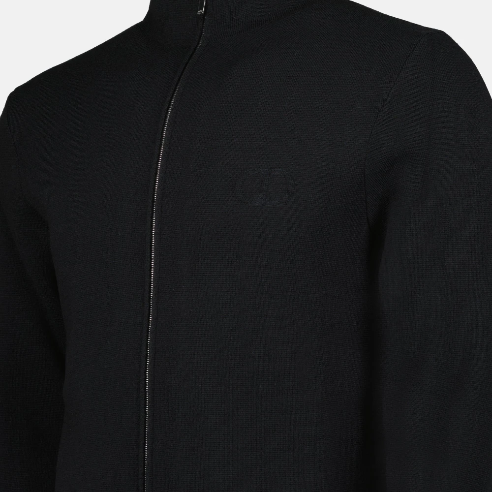 Dior Heren Hoge Hals Gebreide Trui Black Heren