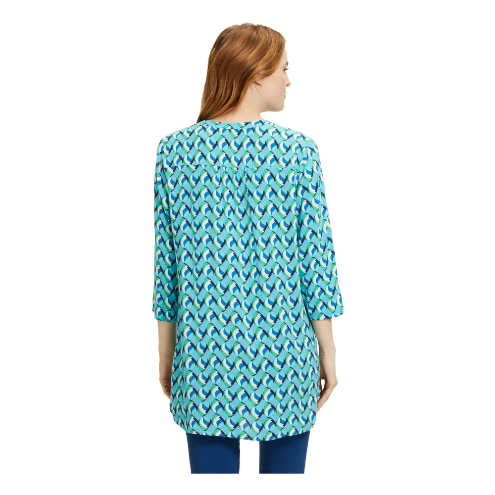 Betty Barclay Moderne Print Blouse met Opstaande Kraag Multicolor Dames