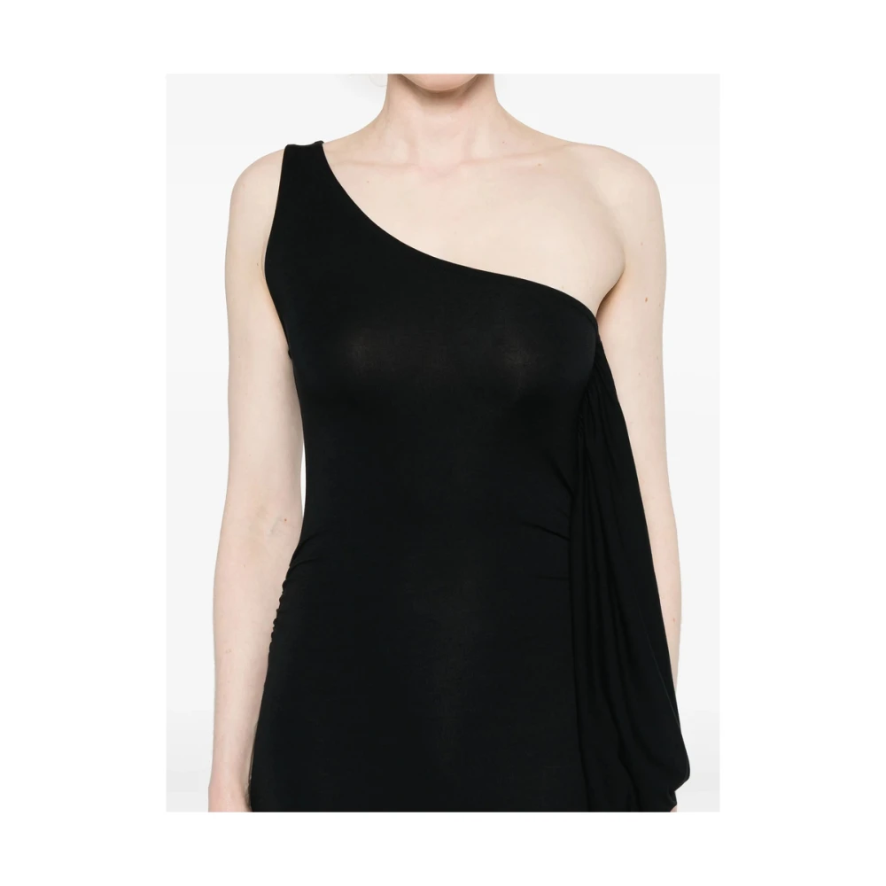 Gimaguas Zwarte Asymmetrische Jurk met Voorspleet Black Dames