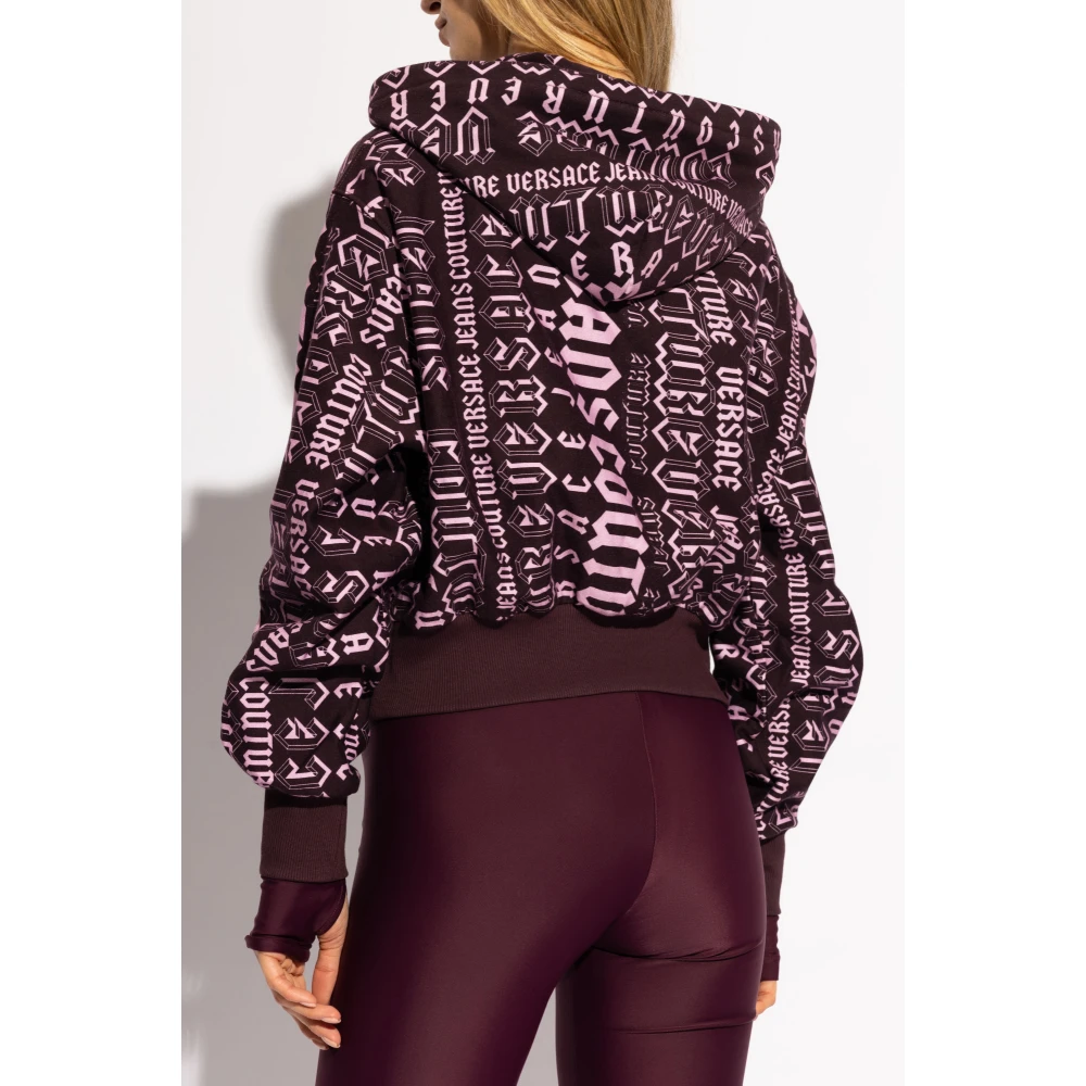 Versace Jeans Couture Sweatshirt met logo Purple Dames