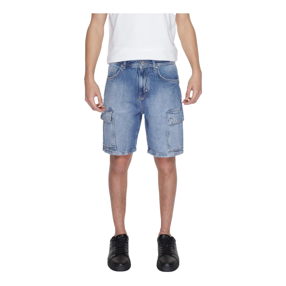 Antony Morato Men's Blue Worn Out Cotton Shorts - Denim Shorts - W31- Shorts