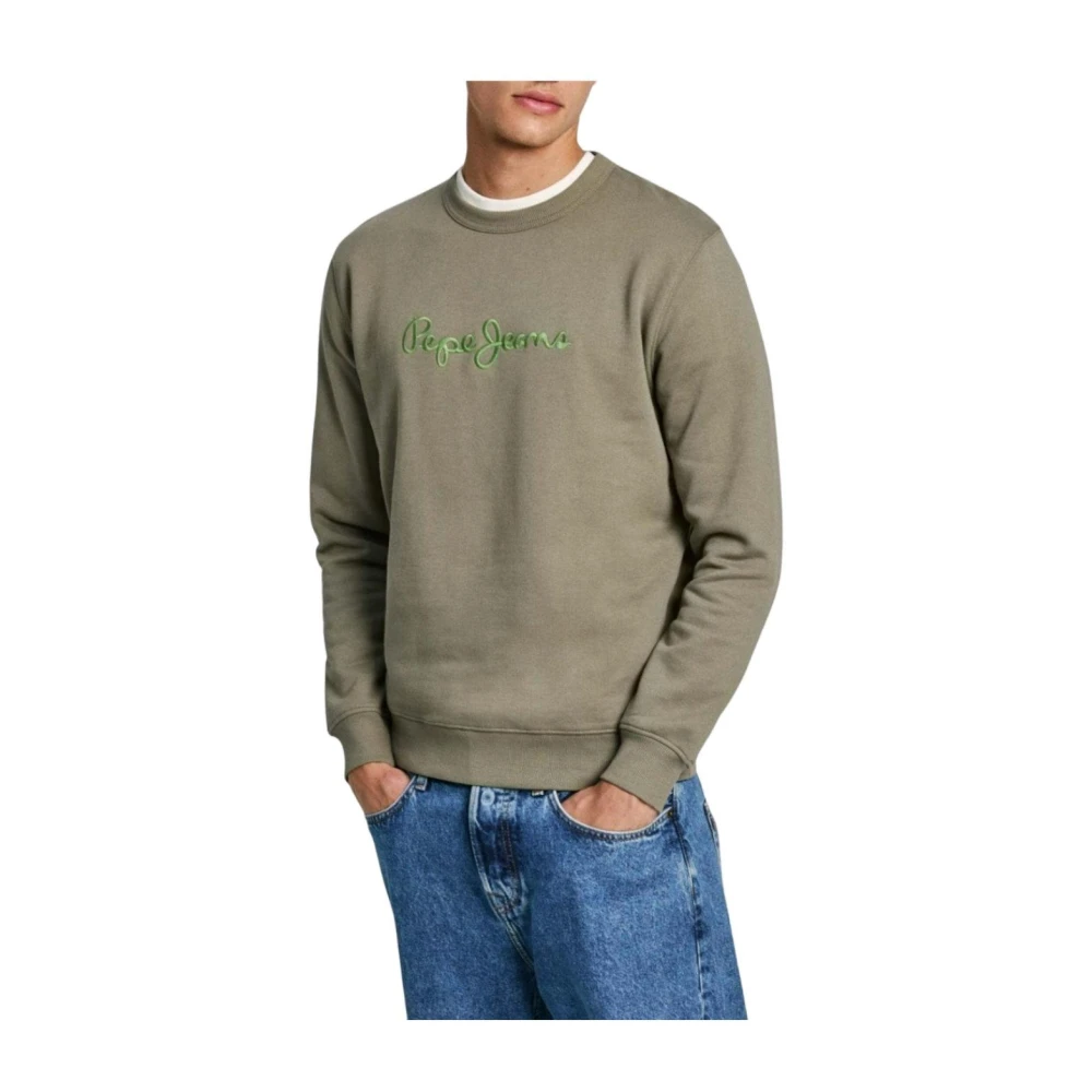 Pepe Jeans Groene Safari Casual Sweatshirt New Joe Green Heren