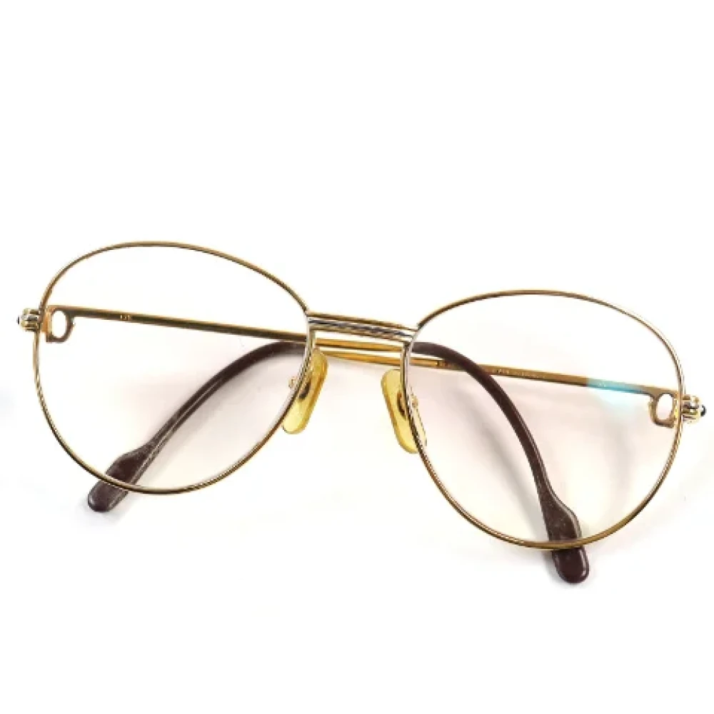 Cartier Vintage Pre-owned Metal sunglasses Yellow Dames