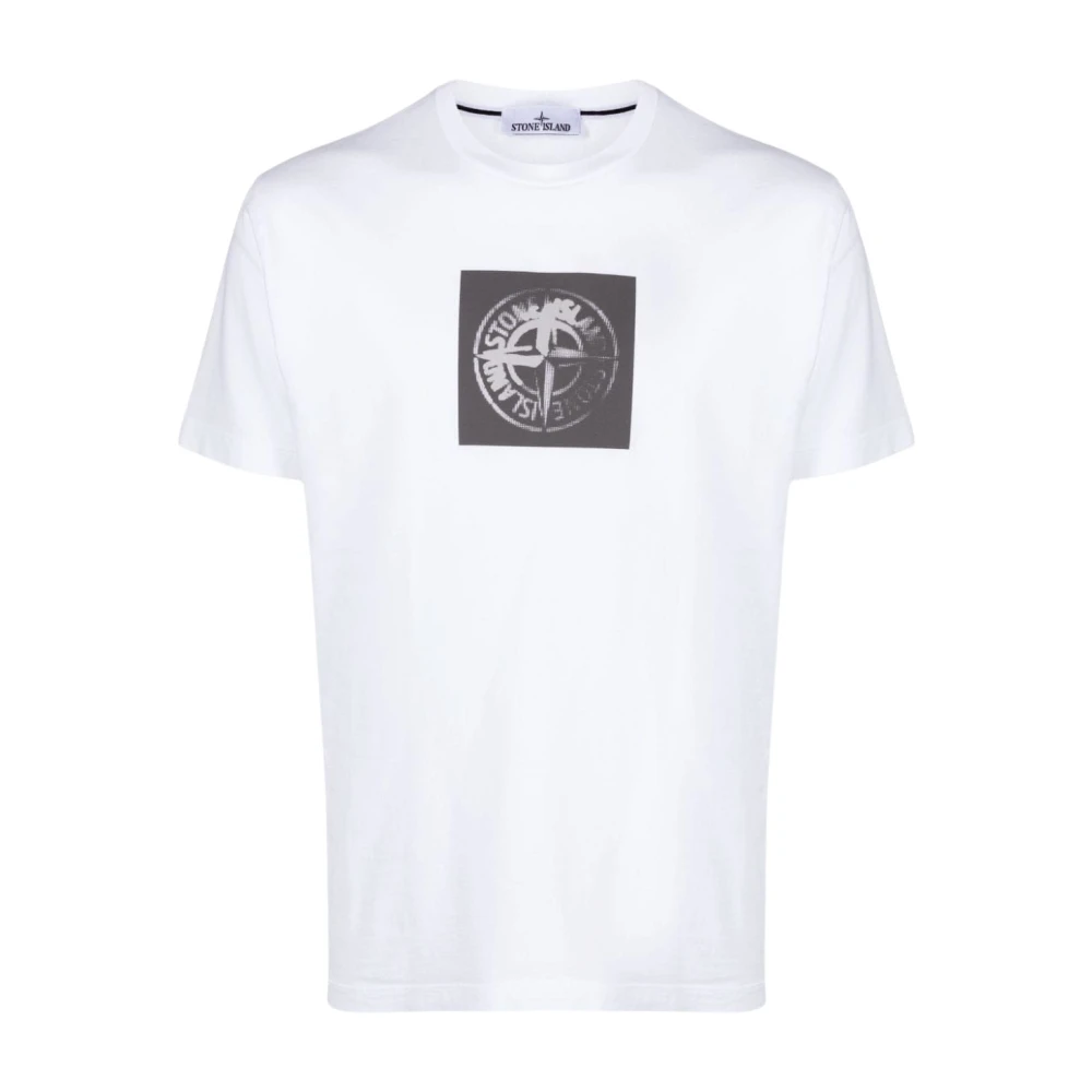 Stone Island Casual Katoenen T-shirt White Heren