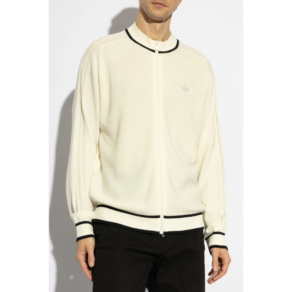 adidas Originals Cardigan met logo Beige Heren