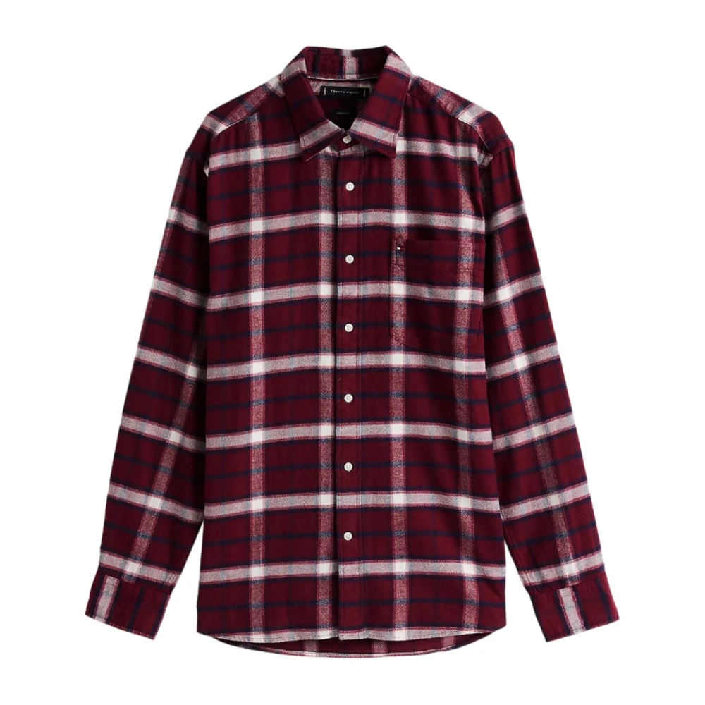 Tommy Hilfiger Geborsteld Overhemd Red Heren