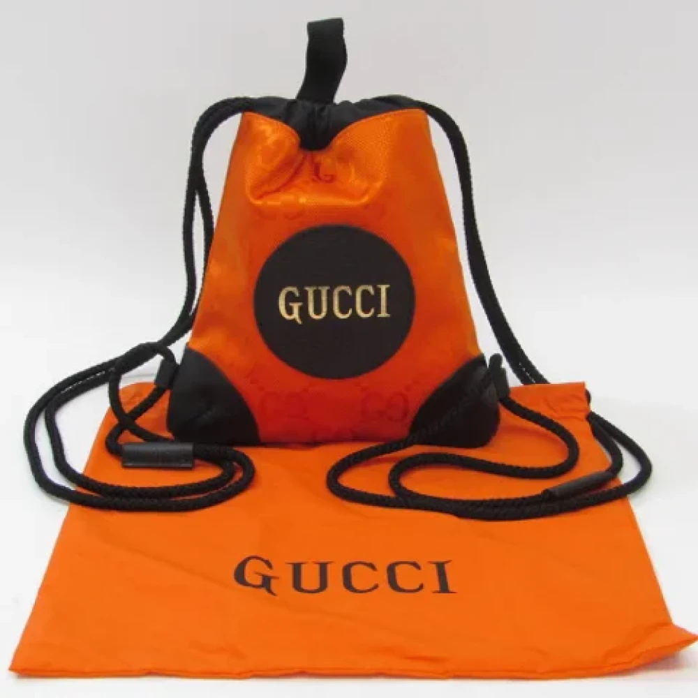 Gucci Vintage Pre-owned Fabric backpacks Orange Dames