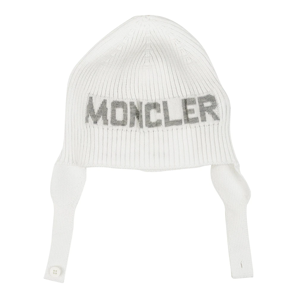 Moncler Boys White Hats & Caps, 2XS, Earflap Hat