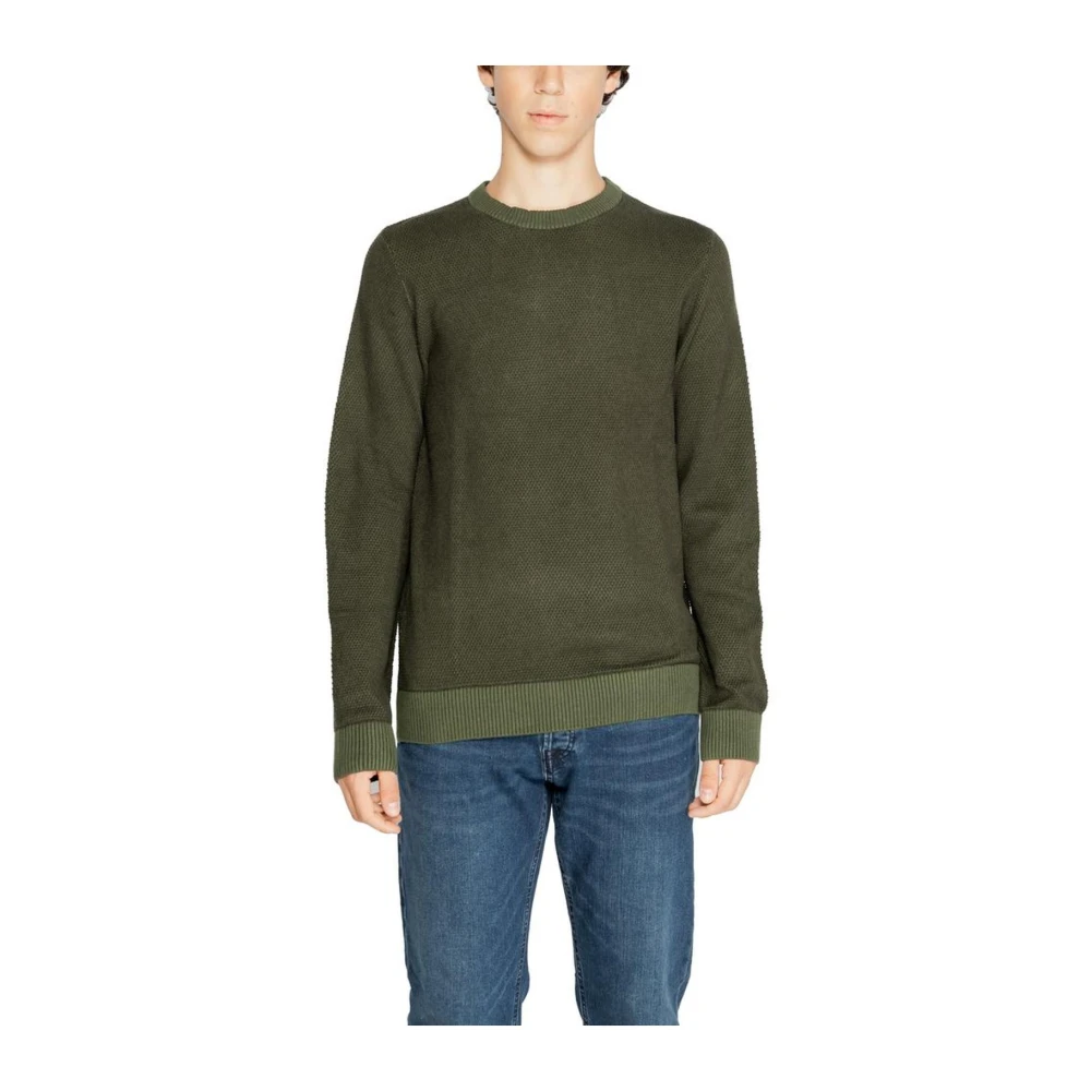 jack & jones Katoenmix Trui Heren Gebreide kleding Green Heren