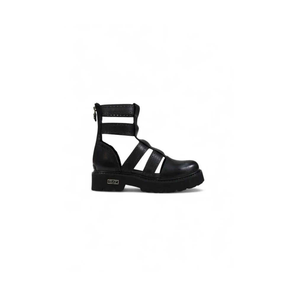 Cult Stylish Leather Women's Sandals - Female - Flat Sandals - Black - 3 Uk - Shoes - Image 3