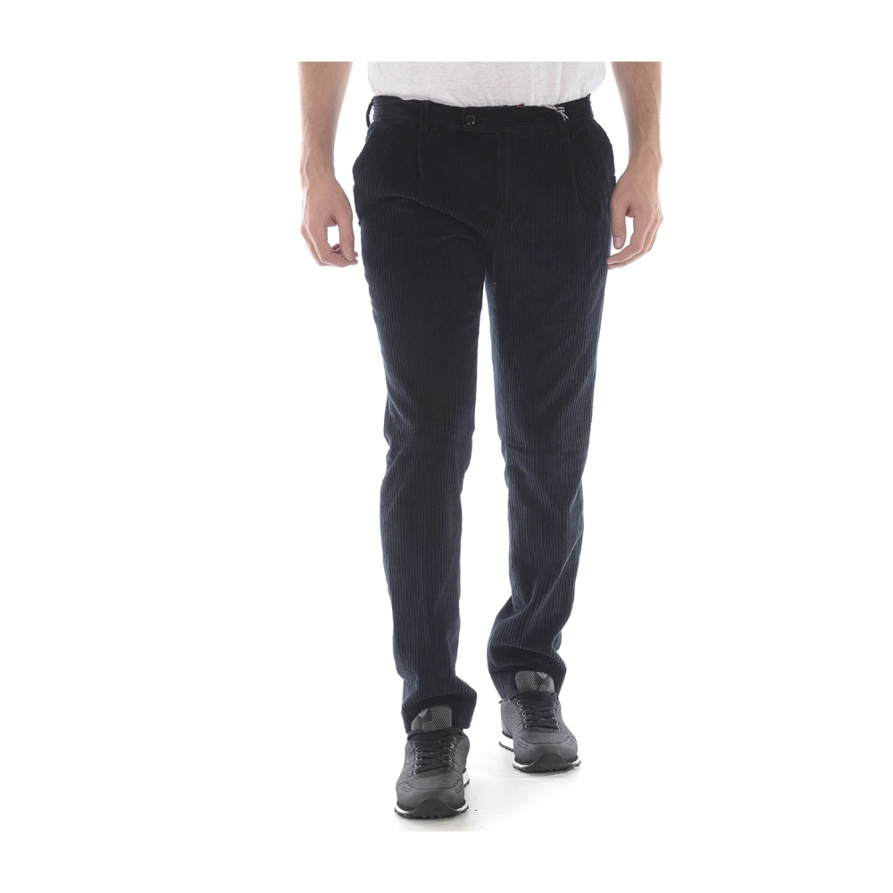 Daniele Alessandrini Men's Black Pantalone Graffio Tv. - Slim-Fit Trousers - S - Trousers