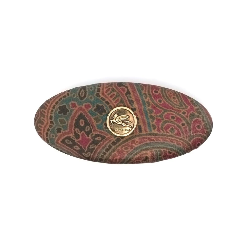 ETRO Donkergroen Pegaso Motif Haaraccessoire Multicolor Dames