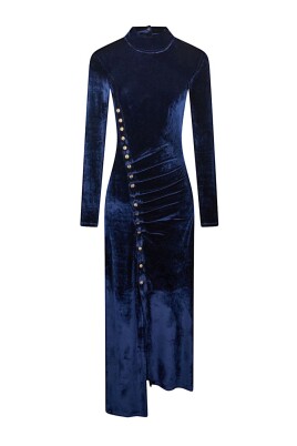 draped-midi-dress-in-velvet