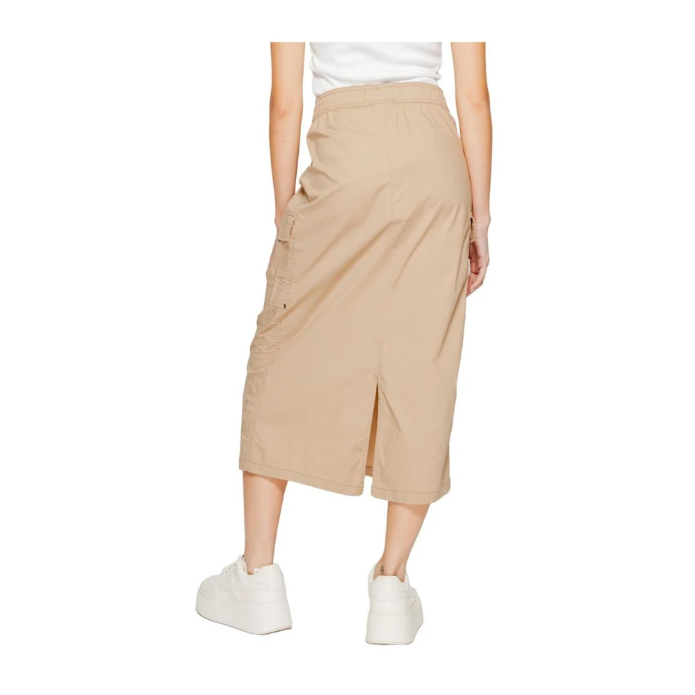 Street One Stijlvolle Lange Katoenen Rok Beige Dames