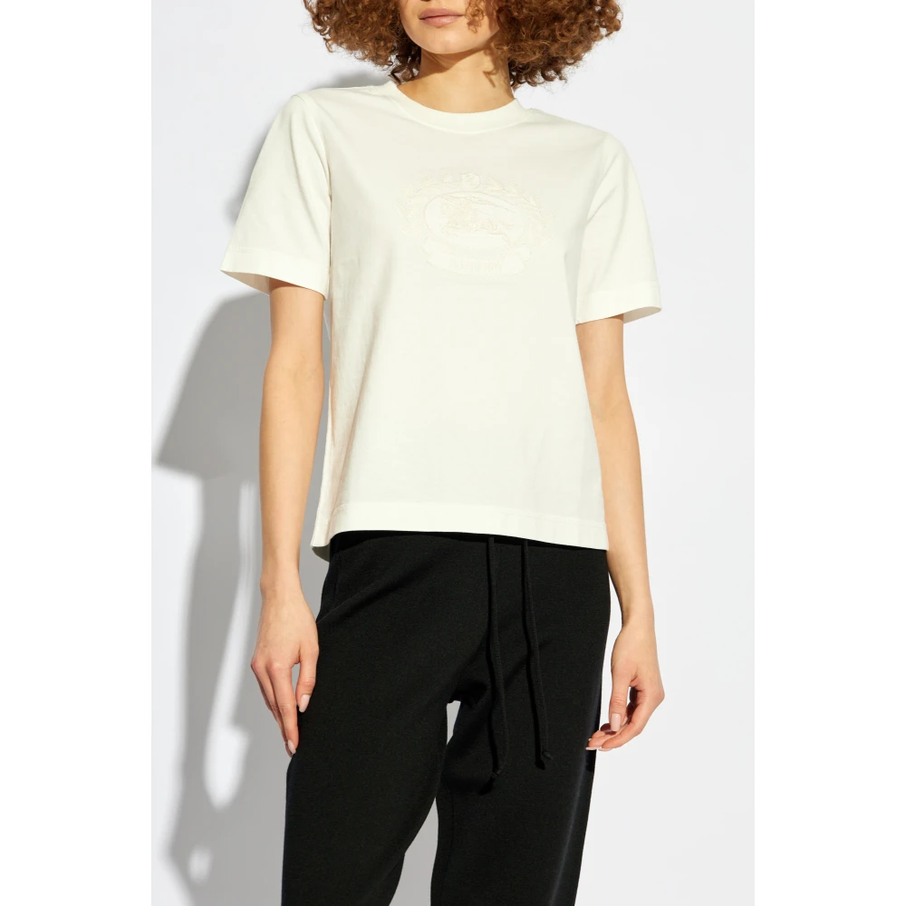 Burberry T-shirt met logo White Dames
