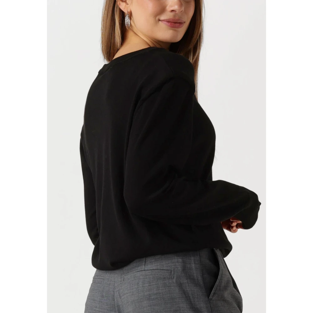 Minus Zwarte Gebreide Pullover Trui Black Dames