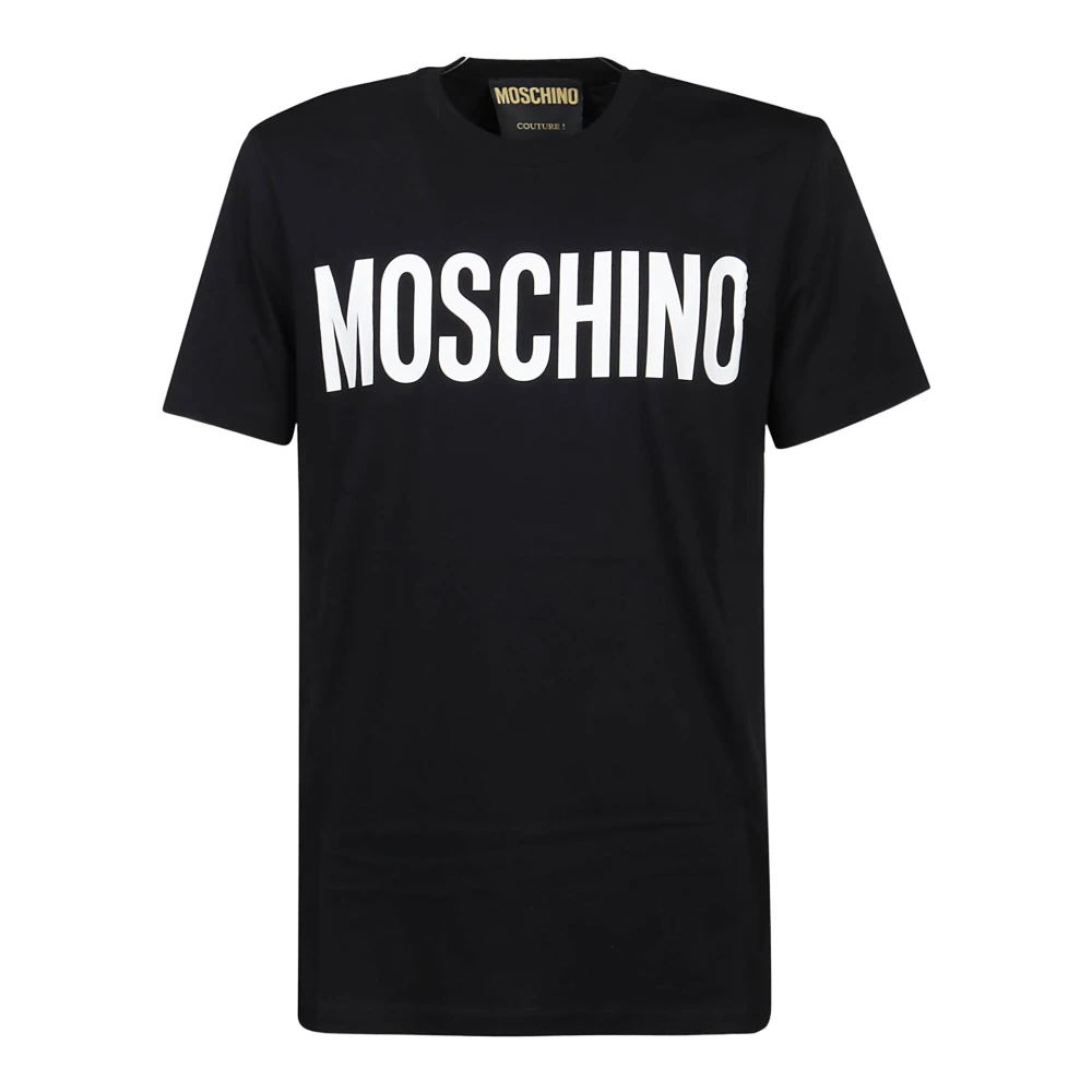 Moschino Logo-Print T-Shirt Black Heren