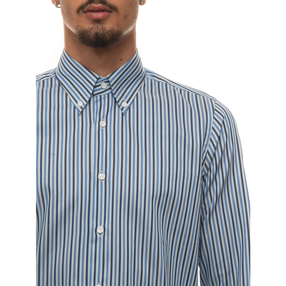 Càrrel Gestreept Button-Down Overhemd Blue Heren