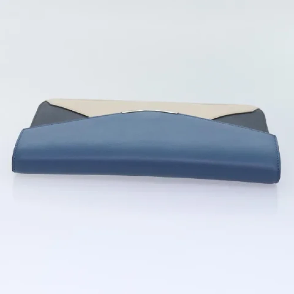 Fendi Vintage Pre-owned Leather clutches Blue Dames