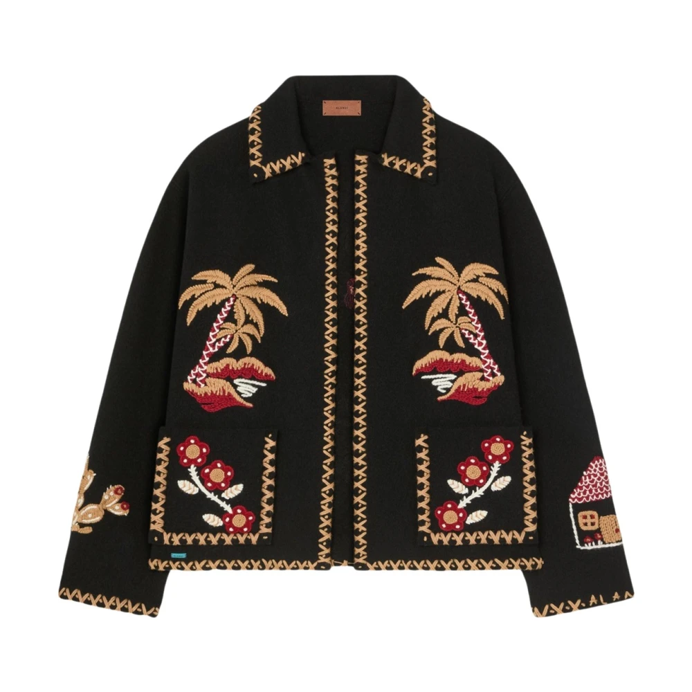 Alanui , Light Jackets, Female, Black, S, Remember Me Jacket