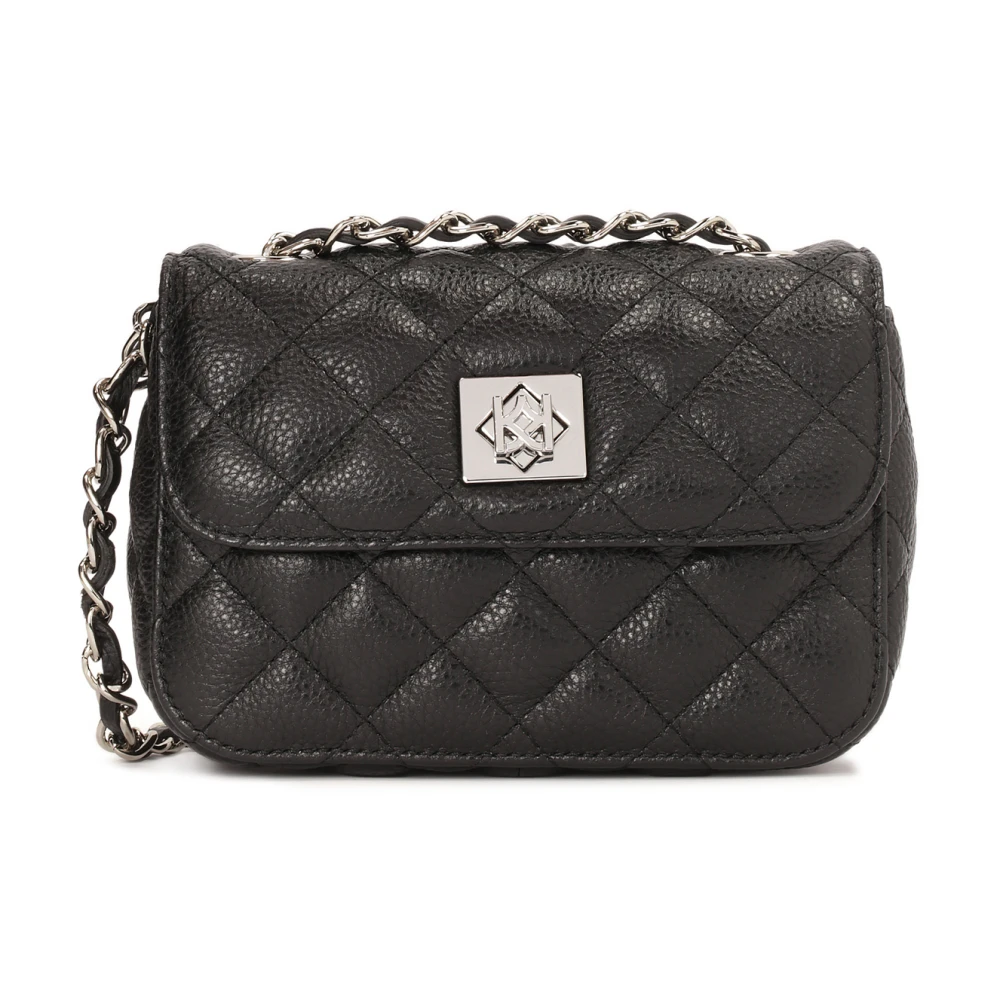 Kazar Kleine gewatteerde handtas met elegante sluiting Black Dames