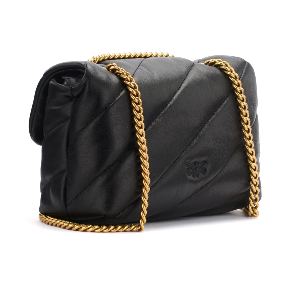 pinko Mini Love Bag Puff Quilt Zwart Black Dames