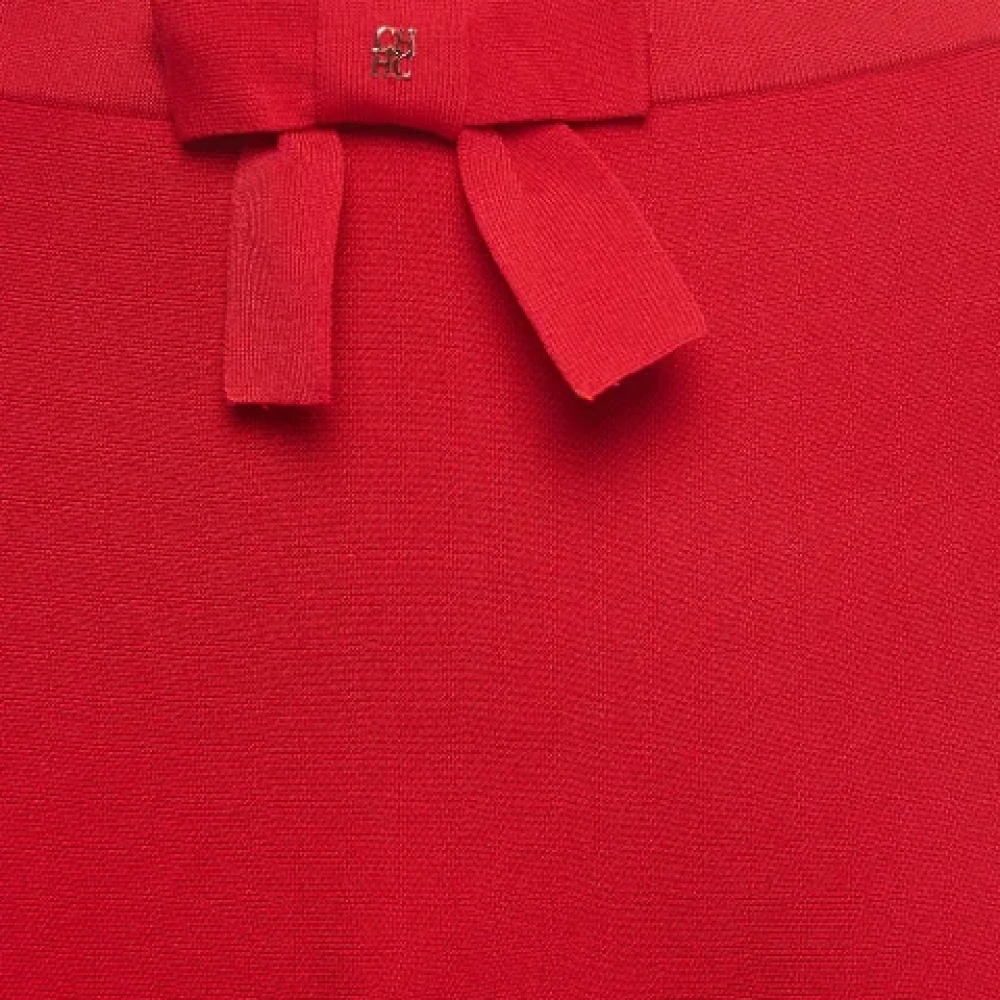 Carolina Herrera Pre-owned Knit bottoms Red Dames