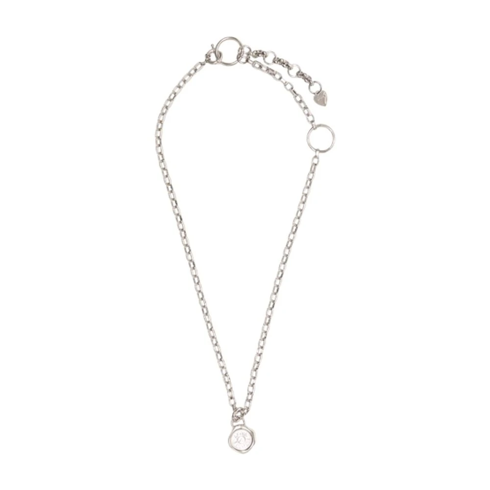 Acne Studios Women's Gray Stamp Pendant Necklace - Necklaces - One Size - Accessories