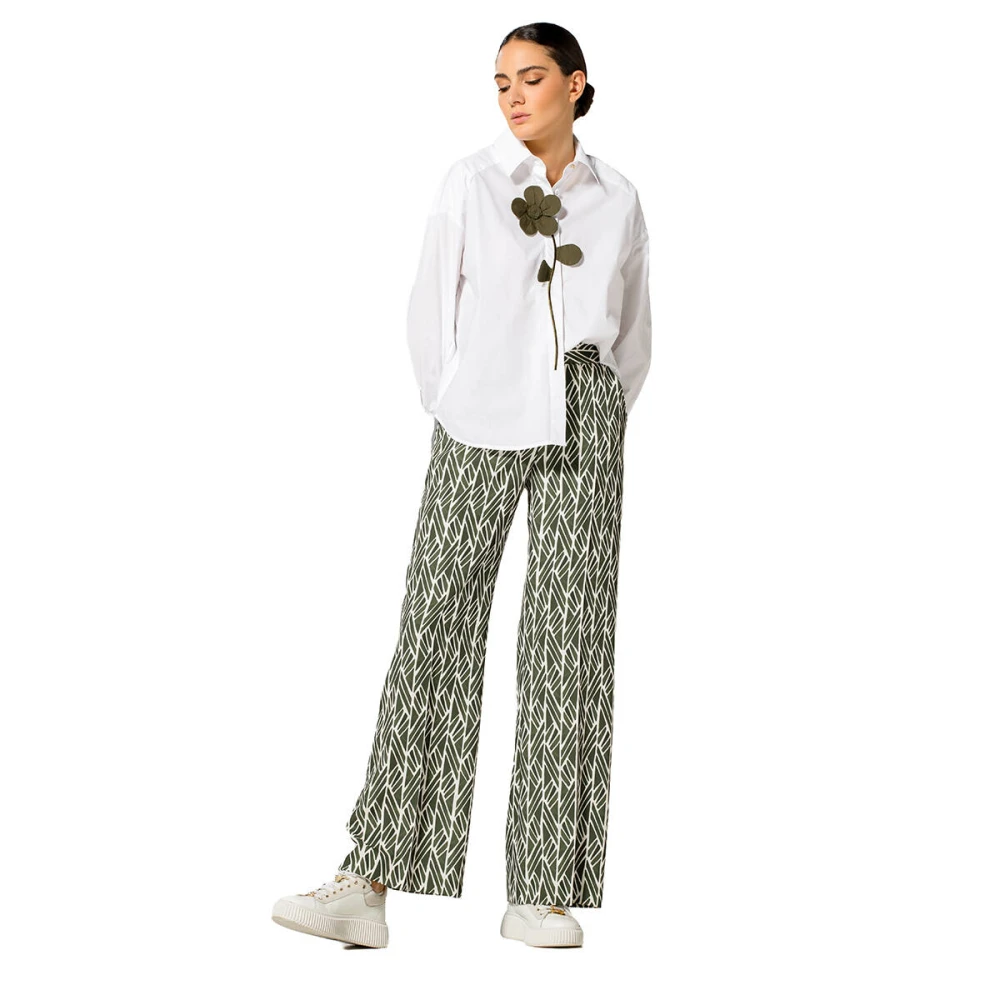 Caroline Biss Elegant Broek 1557 Green Dames