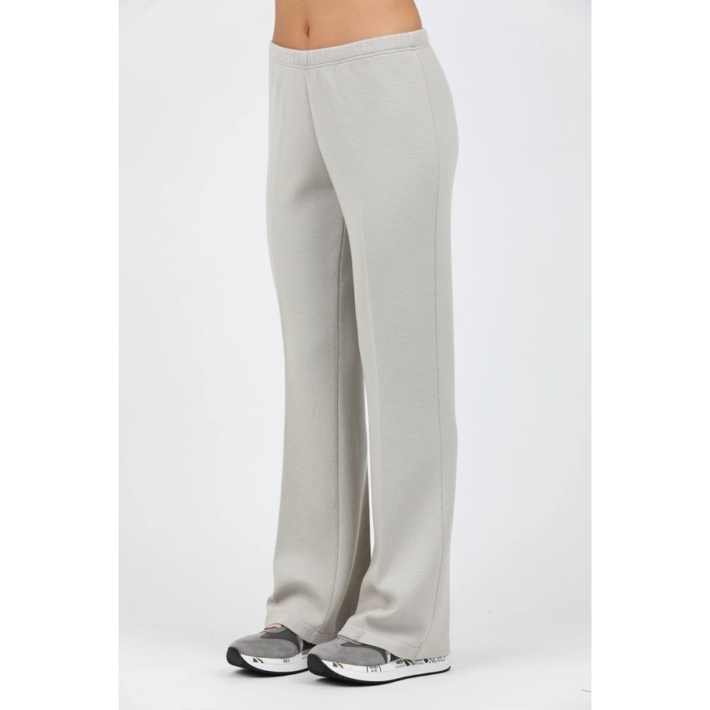 Gran Sasso Gebreide broek met elastische taille Gray Dames