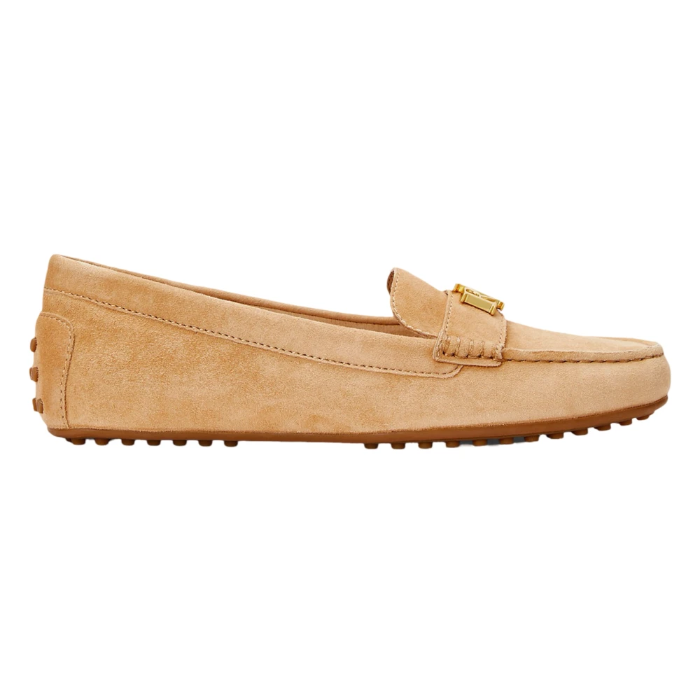 Ralph Lauren Women's Beige Barnsbury Flats Casual Shoes