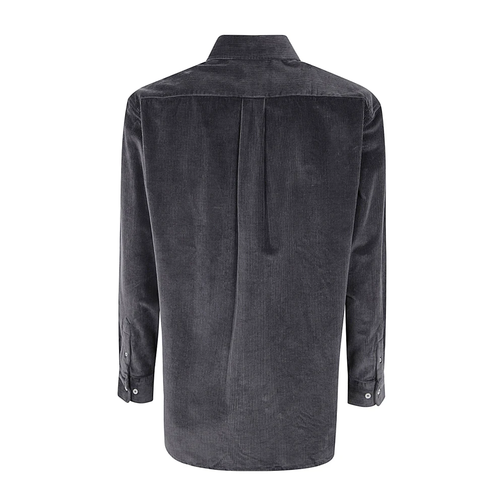 Drole de Monsieur Donkergrijze Corduroy Overhemd Gray Heren