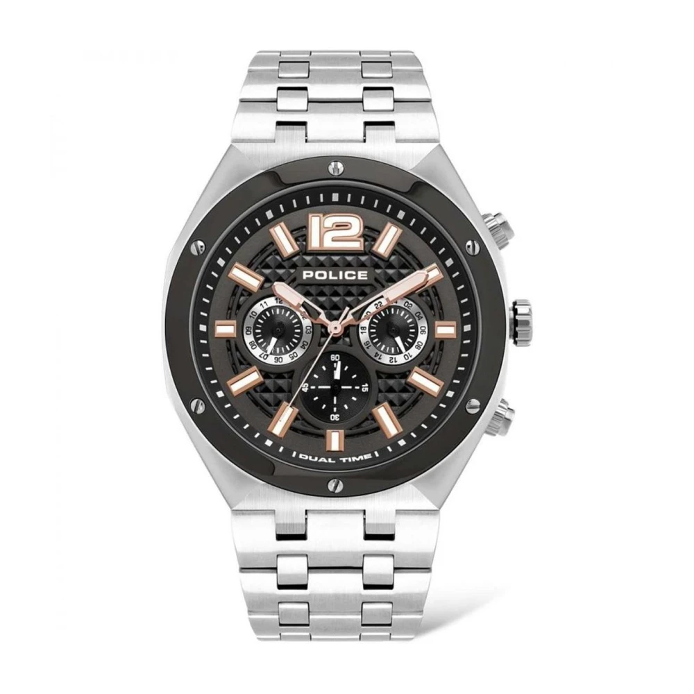 Police Men's Gray Stainless Steel Dress Watch With Classic Design