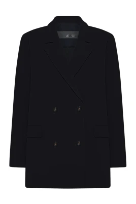 Stretch Double-Breasted Blazer