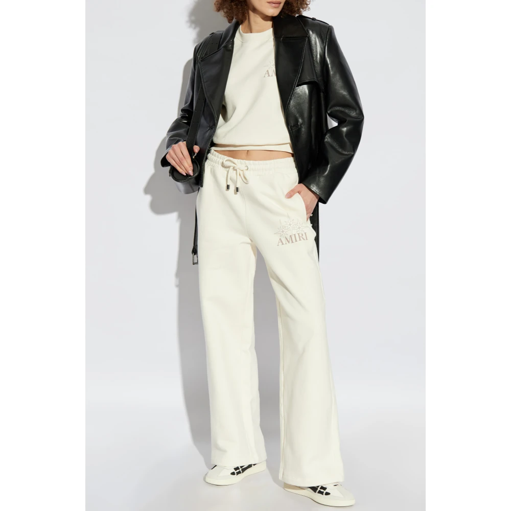 Amiri Sweatshirt met logo Beige Dames