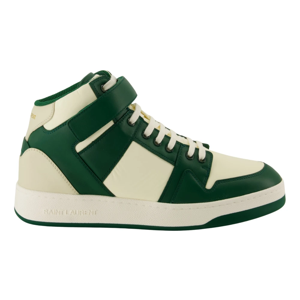 Saint Laurent Höga Nylon Sneakers, Höst-Vinter 2024 Green, Herr