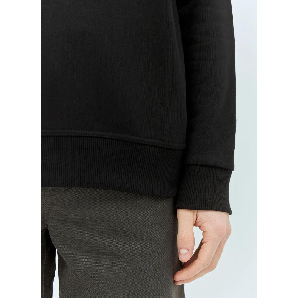 Burberry Logo Applique Hoodie Black Heren