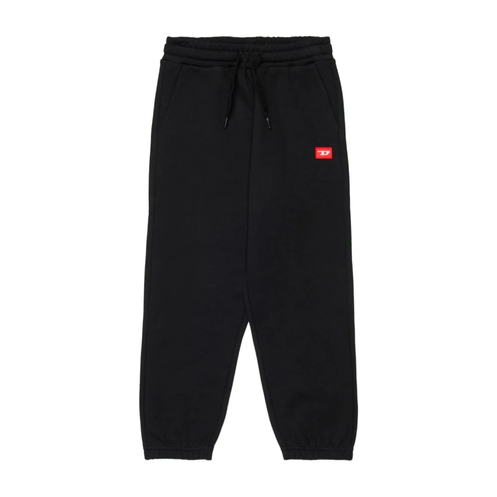 Diesel Unisex Kids Black Sweatpants, 12 Y, Silk & Nylon Trousers