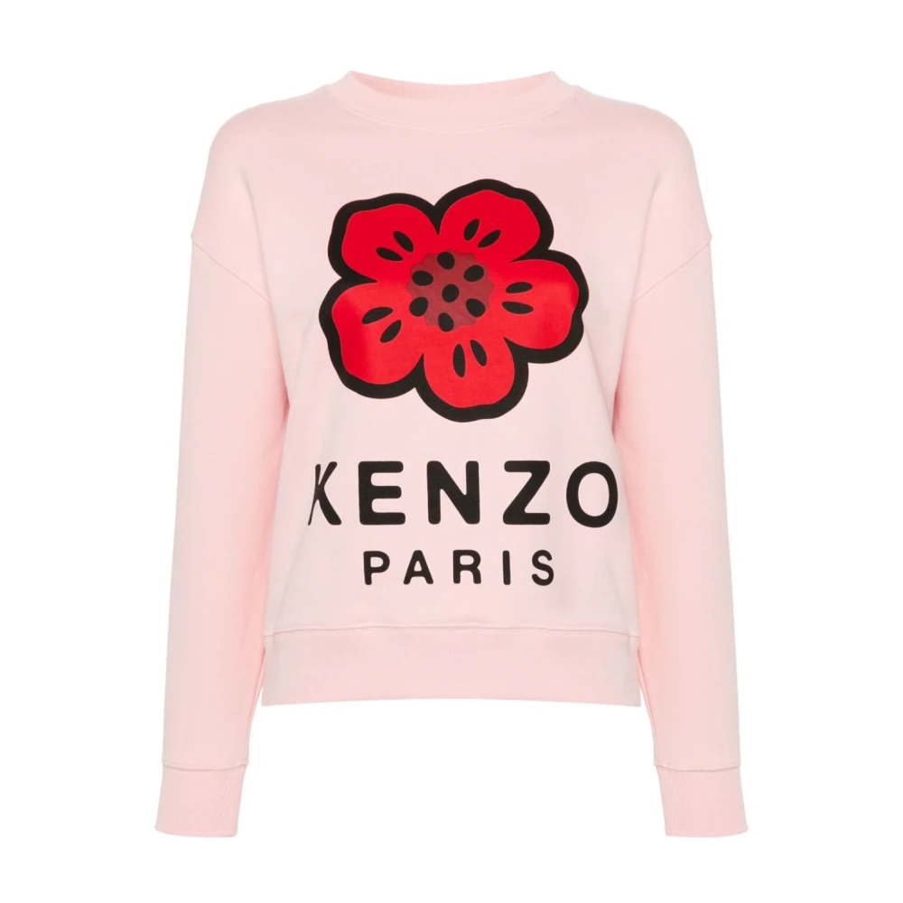 Kenzo Rosa Tröja med Boke Flower Print Pink, Dam