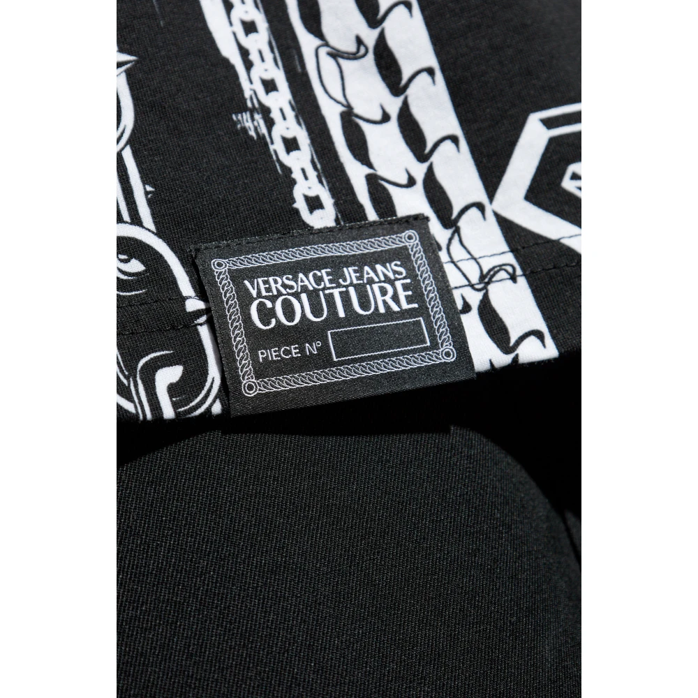 Versace Jeans Couture Gestreept T-shirt Black Heren